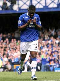 EPL: Louis Saha, Everton - West Ham United (PA)