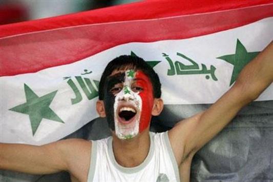 Irak Milli Takımı'na gönül vermiş genç bir taraftar