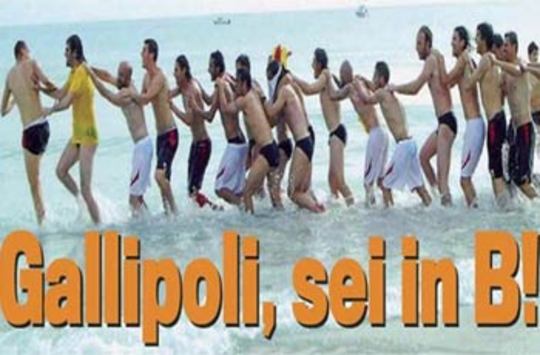 Gallipoli party (Gazzetta dello Sport headline)
