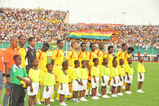 Benin team against Cameroon