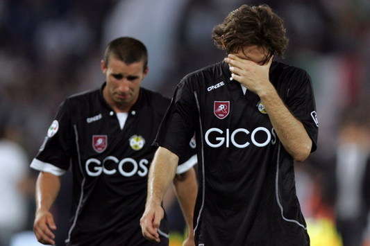 Down and out of Serie A, and into Serie B as Reggina become the first Serie A side to be relegated this season