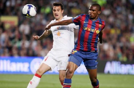 Flaño, Eto'o, Barcelona-Osasuna (MARCA)