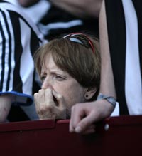 EPL: Newcastle United fans, Aston Villa - Newcastle United (PA)