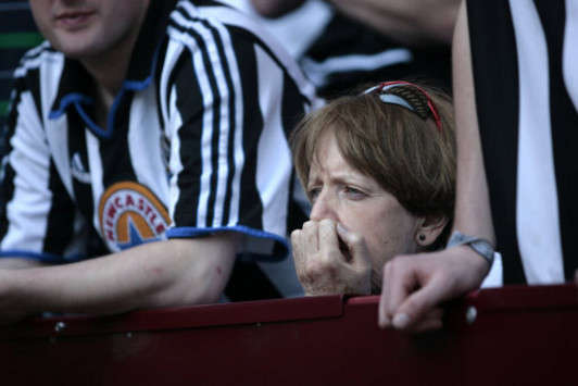 EPL: Newcastle United fans, Aston Villa - Newcastle United (PA)