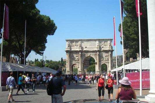 Champions League Festival near Costantino's Arch, Rome (Goal.com)