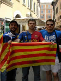 Barcelona fans - Rome - Champions League Final (Goal.com)