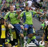 Nate Jaqua, Ty Marshall, Seattle Sounders (T. Zielonka/Goal.com)