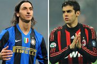 Ibrahimovic & Kakà - Inter-Milan (Grazia Neri)