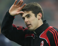 Kaka waves to the Milan crowd, but he seems set to join Real Madrid according to reports