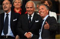 Enrico Preziosi e Riccardo Garrone prima di Genoa-Sampdoria (Grazia Neri)