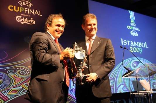 Michel Platini (UEFA President) - Mahmut Ozgener (Turkish Football Federation President) (tff.org)