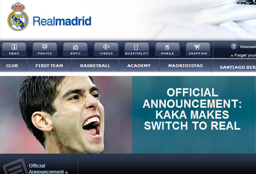 Kaka official announcement-Real Madrid.com