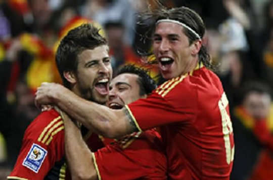 Pique, Xavi, Ramos, Spain (MARCA)