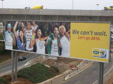 Billboard Outside OR Tambo Airport Johannesburg - 2010 World Cup