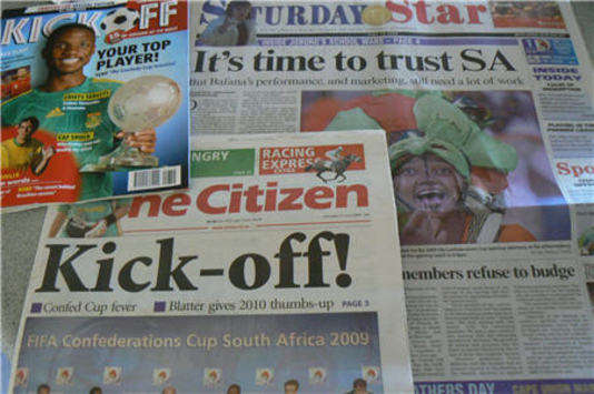 South Africa newspapers June 13