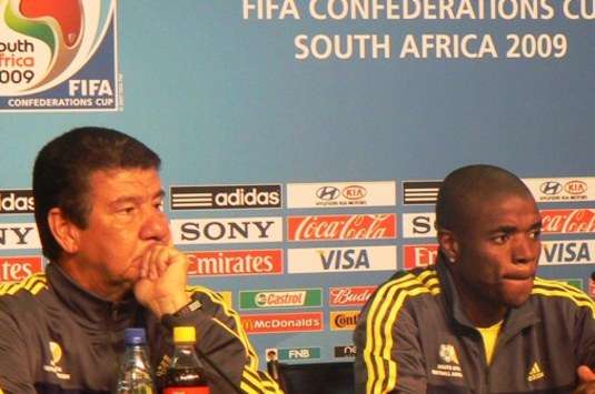 Joel Santana and Aaron Mokoena -south africa