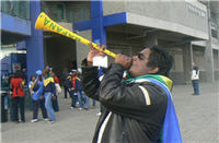 South Africa fan with Vuvuzela