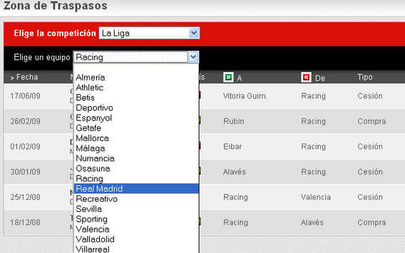 Todos los Traspasos, país por país, con la nueva búsqueda Jugador por Jugador (Goal.com España)