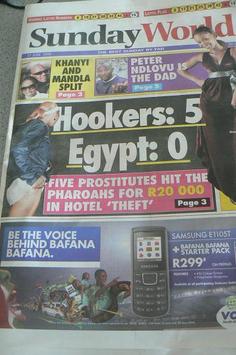 SA Newspaper about Egypt Team