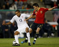 Ricardo Clark, David Villa, United States, Spain (PA)