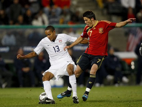 Ricardo Clark, David Villa, United States, Spain (PA)