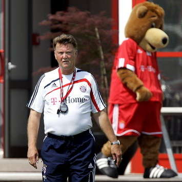 Louis van Gaal during first day at Bayern Munich (Foto ANP)