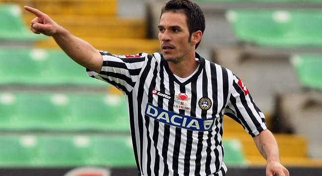 Udinese ace Gaetano D'Agostino in action for his side