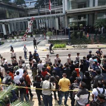 Peledakkan Bom Di Hotel JW Marriot Jakarta - Tempat Menginap Tim Nasional Sepakbola Senior Indonesia ( GOAL.com / Dhedhe D. )