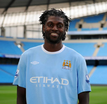 Emmanuel Adebayor, Manchester City (PA)