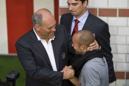Demy de Zeeuw and Martin Jol, Ajax (foto ANP)