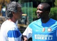 Mourinho and Eto'o - Inter (Inter.it)
