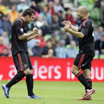 Miralem Sulejmani & Demy de Zeeuw, FC Groningen - Ajax (foto ANP)