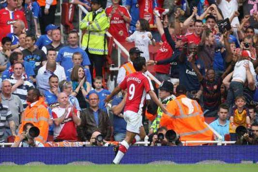 Eduardo, Arsenal - Rangers (PA)