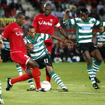 Douglas, Liedson, N'Kufo and Djalo, FC Twente - Sporting CP (foto ANP)