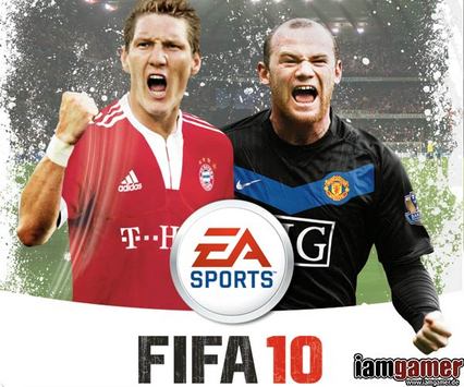 FIFA 10 Cover für die XBOX 360 mit Wayne Rooney & Sebastian Schweinsteiger (iamgamer.de)