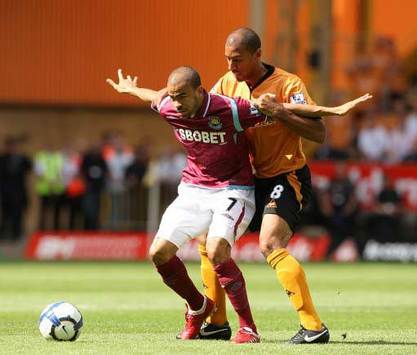 EPL: Karl Henry - Kieron Dyer, Wolverhampton Wanderers v West Ham United (PA)