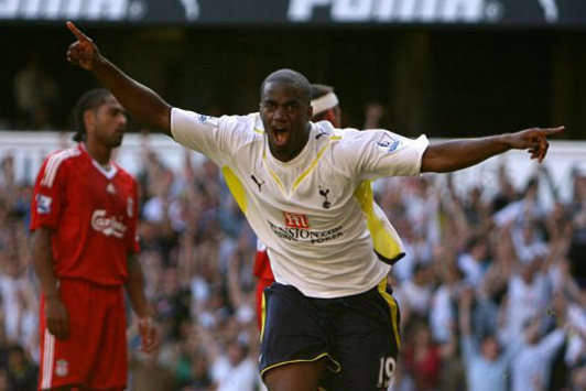 Debut man Sebastien Bassong nets the decisive goal against Liverpol for Spurs (PA)