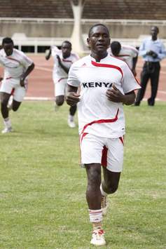 Kenya training - HS midfielder Noah Apichi