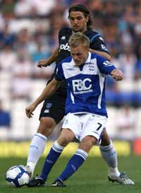 EPL: Sebastian Larsson - Niko Kranjcar, Birmingham City v Portsmouth (PA)