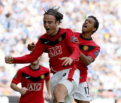 EPL: Dimitar Berbatov, Wigan Athletic v Manchester United (PA)