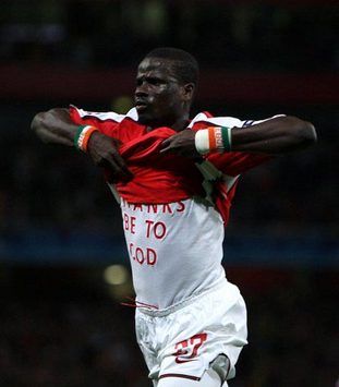 CL: Emmanuel Eboue, Arsenal v Celtic (PA)