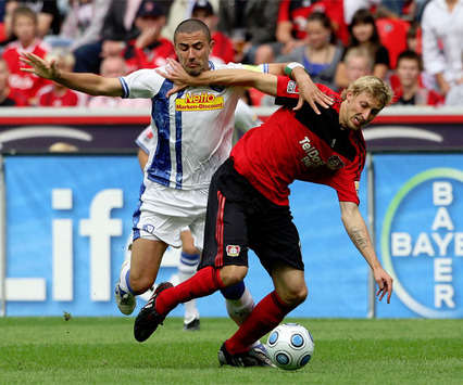 Bundesliga: Bayer 04 Leverkusen - VfL Bochum, Yahia, Kießling (firo)