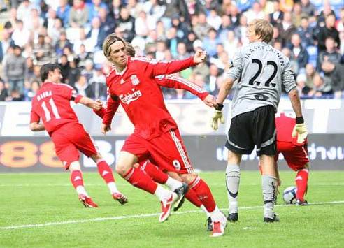 EPL: Fernando Torres, Bolton Wanderers - Liverpool (PA)