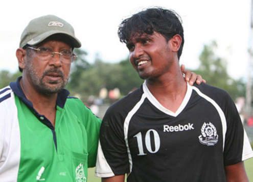 Mohammedan Coach Shabbir Ali and Striker Dipendu Biswas (Mangopeel)