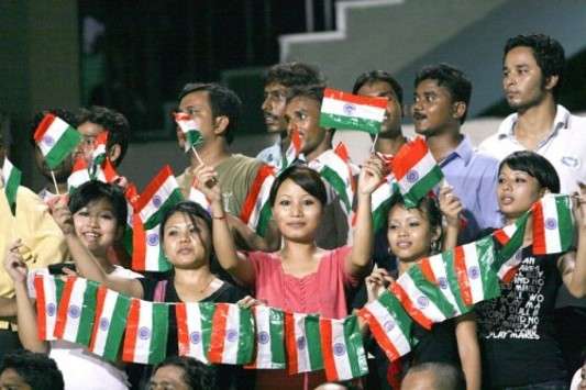 Indian Fans at the Nehru Cup Final (Mango Peel)