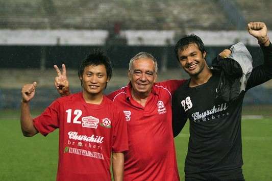 IFA Shield: Vashum, Carlos Pereira, & Arindam Bhattacharya, Churchill Brothers (Mango Peel)