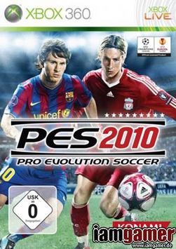 Lionel Messi & Fernando Torres auf dem Cover von Pro Evolution Soccer 2010