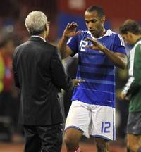 WCQ 2010 : Thierry Henry & Raymond Domenech (France)