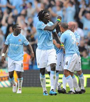 EPL: Emmanuel Adebayor, Manchester City - Arsenal (PA)