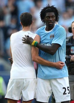 EPL: Robin van Persie - Emmanuel Adebayor, Manchester City - Arsenal (PA)